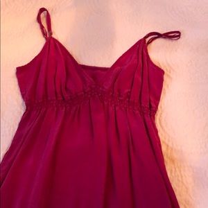 Silk spaghetti strap slip dress